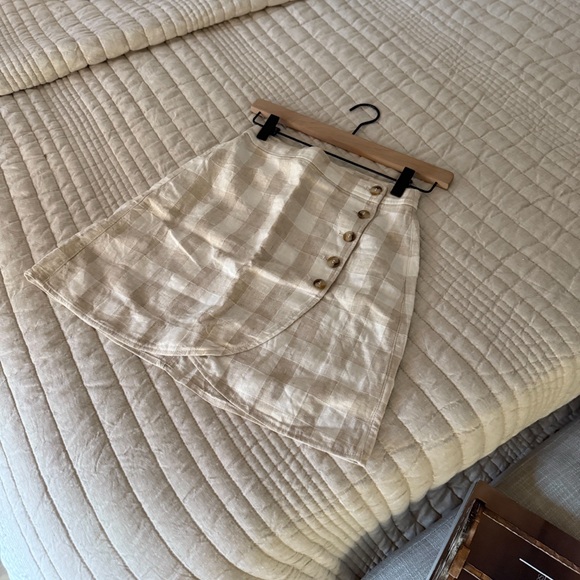 LNWOT Madewell Tulip Hem Mini Linen Skirt - Picture 3 of 3